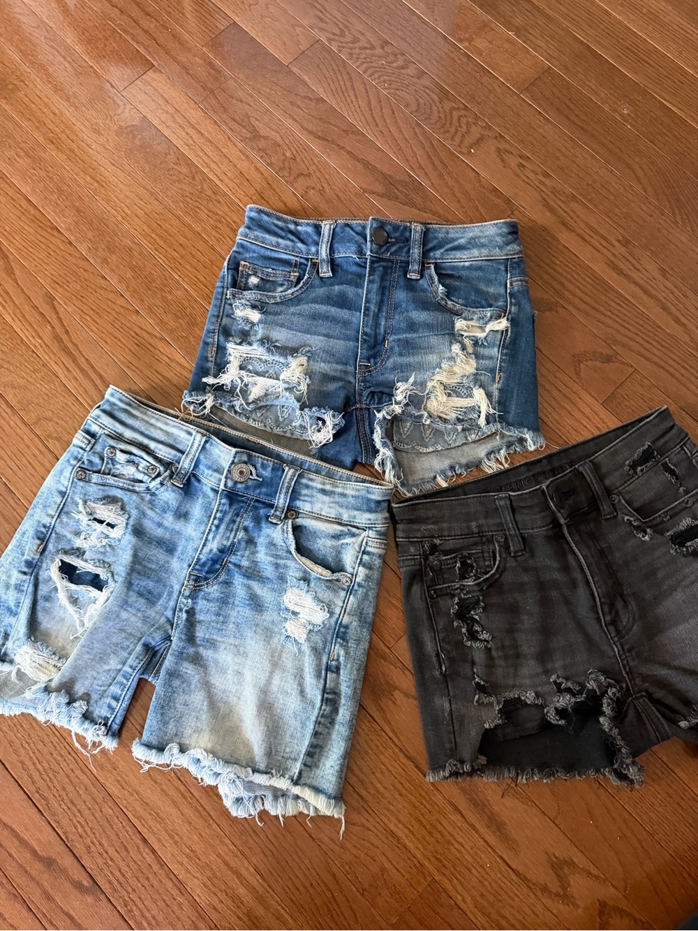 American Eagle 🦅  Shorts bundle Women's Denim Shorts - Blue, Light Blue, Black